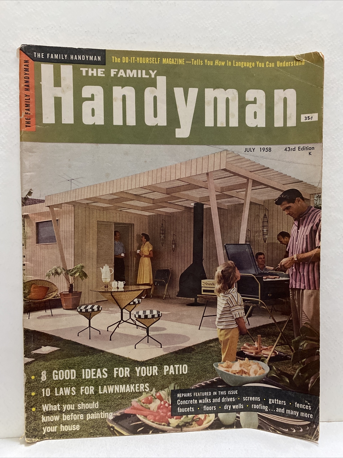 The Family Handyman Magazine July 1958 Illustrated concrete walks and  drives scr | eBay