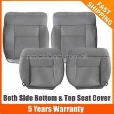 Driver & Passenger Cloth Seat Cover Gray For 2004 2005 2006 2007 2008 Ford F150
