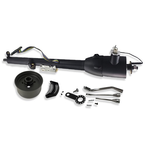 For GM 28" Finish Tilt Automatic Style Black Steering Column with Key Hot Rod - Imagen 1 de 7