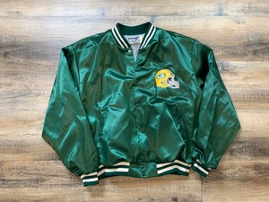 Vintage-SWINGSTER-Green-Bay-Packers-Satin-Varsity-Jacket-80s-90s-Favre-2XL