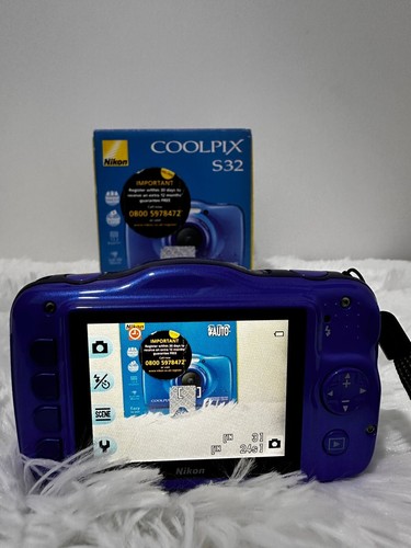 Cámara digital Nikon COOLPIX S32 13,2 MP - azul - Imagen 8 de 15