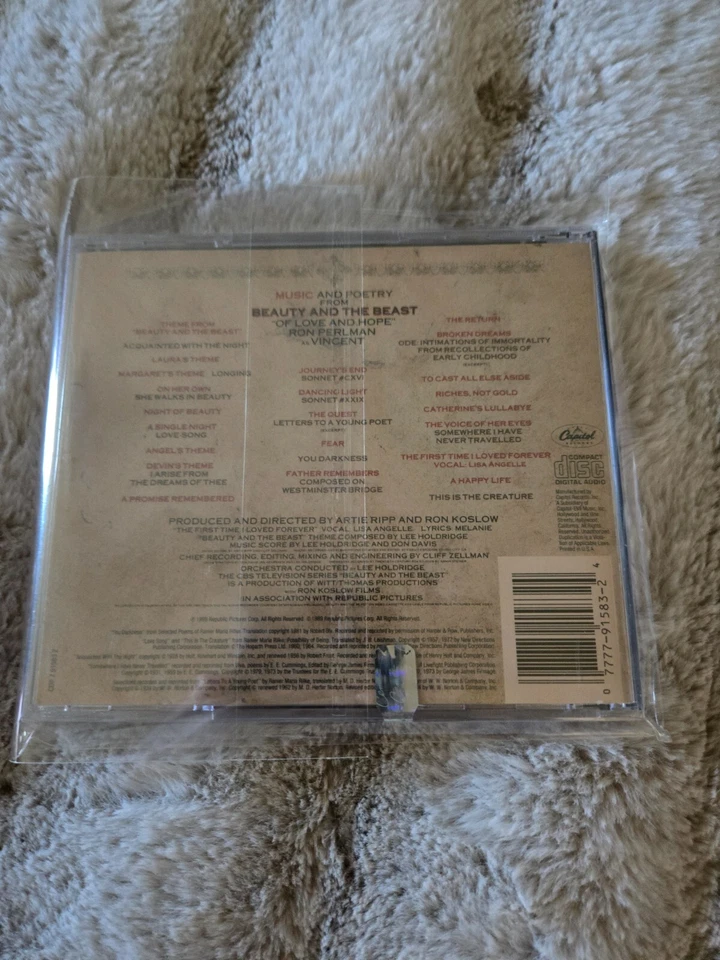 BEAUTY & THE BEAST OF LOVE AND HOPE MUSIC & POETRY TV SOUNDTRACK CD 1989 SEALED - Image 2 of 4