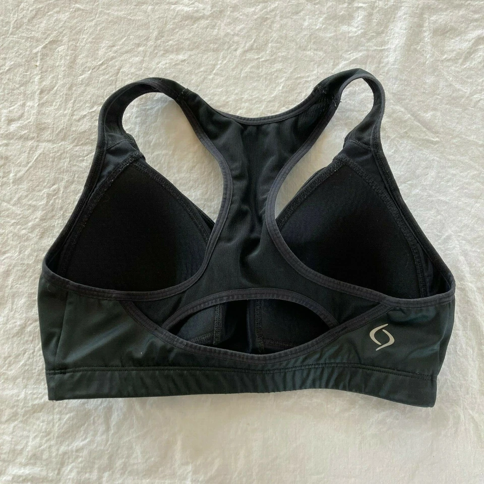 Sujetador deportivo Moving Comfort 32CD - 34C negro blanco estilo tubería # 300291 Vixen Foto 2 de 4