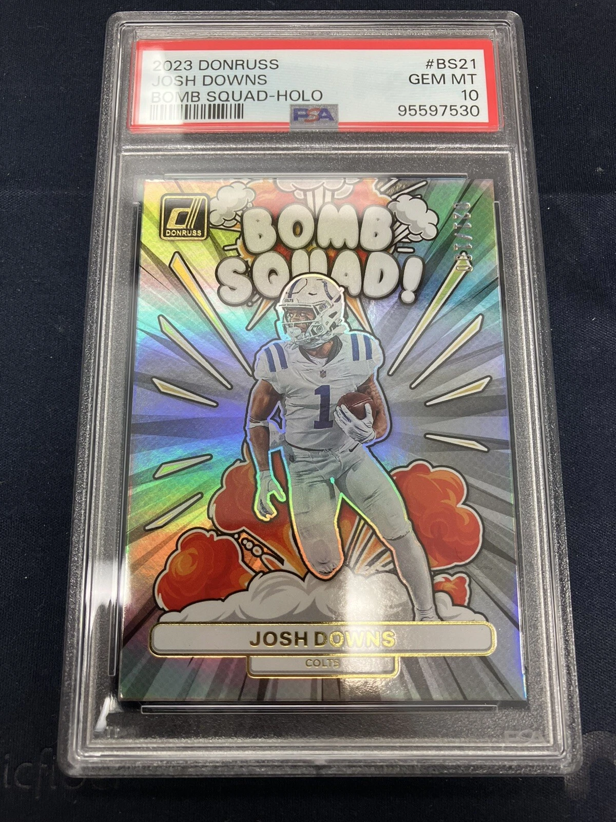 Josh Downs Panini Donruss Bomb Squad #BS21 Holo