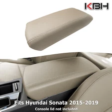Fit 2015-2019 Hyundai Sonata Center Console Armrest Lid Armrest Cover Trim Beige