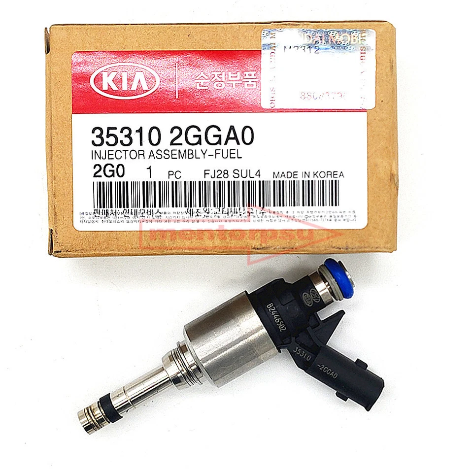Inyector de combustible OEM de 4 piezas para Hyundai Sonata Kia Sorento 2015-2018 2,4 L 353102GGA0 Foto 3 de 4