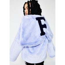 Brand New Fenty Puma Lilac Faux Fur Hooded Jacket Medium