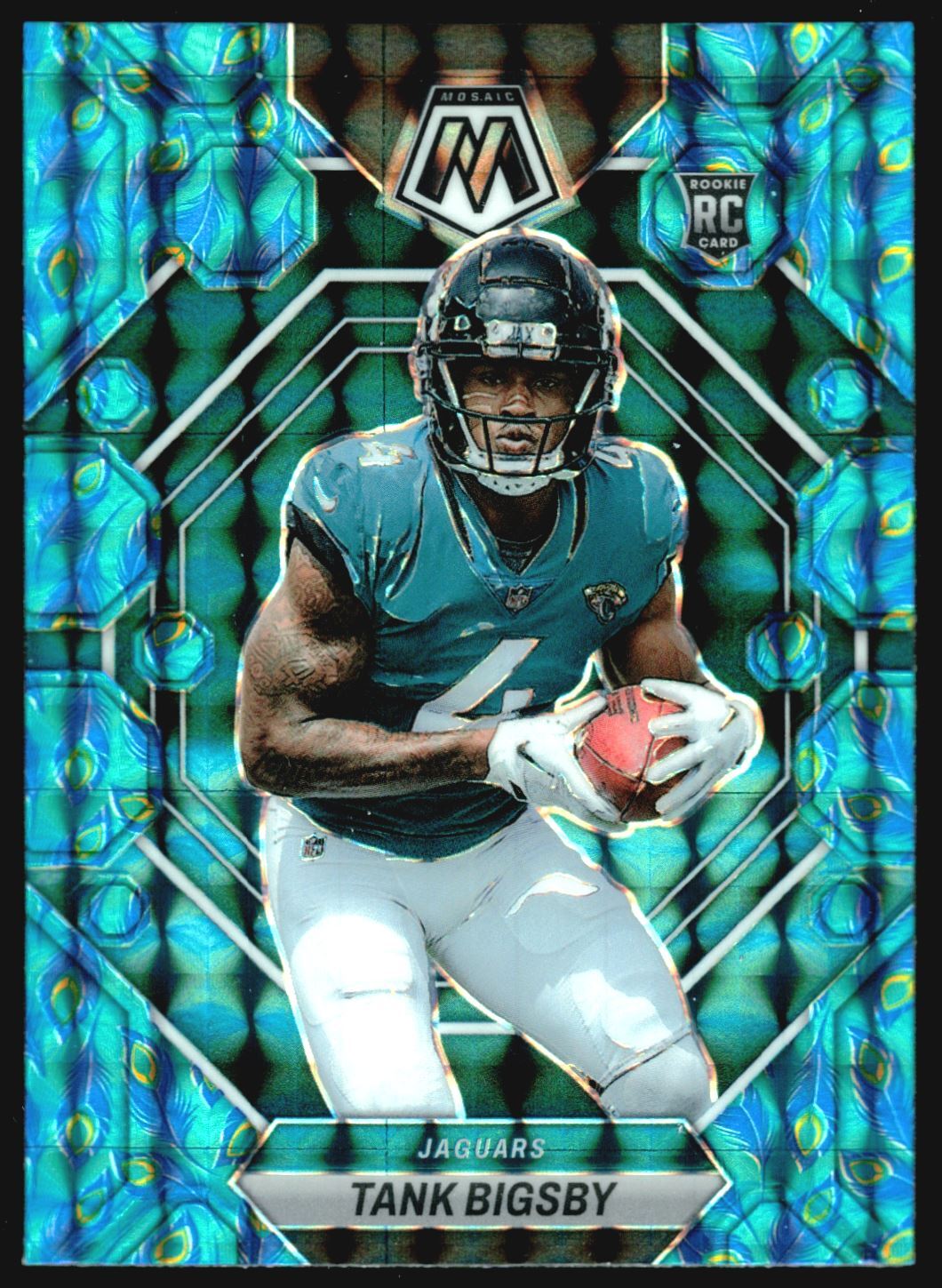 2023 Panini Mosaic Tank Bigsby Peacock Prizm SSP Rookie #364
