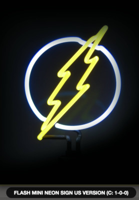 FLASH MINI NEON SIGN US VERSION (FACTORY SEALED, BRAND NEW) DC COMICS, RARE