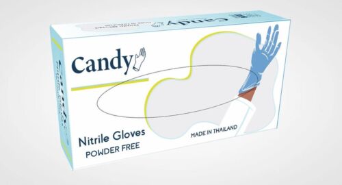 NITRILE GLOVES Case of blue nitrile gloves 1000 pcs (10 packs of 100) - Picture 3 of 7