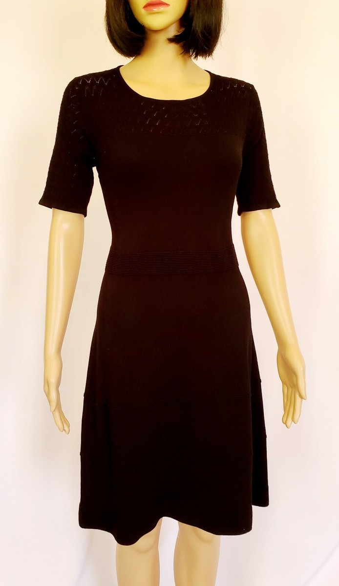 laundry by design sweater dress Laundry by Design Womens Dress Sz XS Navy Blue White Knit Cap Sleeve Preppy