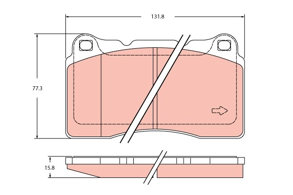 GDB2453 TRW Brake Pad Set, disc brake for RENAULT