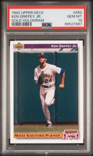 1992 UPPER DECK GOLD HOLOGRAM #650 KEN GRIFFEY JR. PSA 10