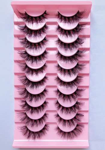 10Pairs Long Eyelashes Volume 15mm 5D Cat Mink Lashes Fluffy Eye Lashes - Picture 5 of 8