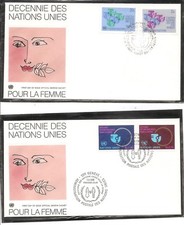 U.N Geneva # 90-91, NY # 318-319United Nations  Decade For women  FDC
