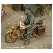 1/35 Resin Figure Model Kit WWII German Motorcycle Rider Unassembled Unpainted