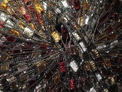 Harvest Moon Ladder Yarn Dark Horse Beautiful #B115 Maroon Gold White Silver 50g