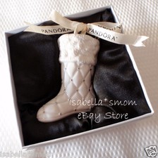 LIMITED EDITION 2012 STOCKING Genuine PANDORA Porcelain CHRISTMAS ORNAMENT New 