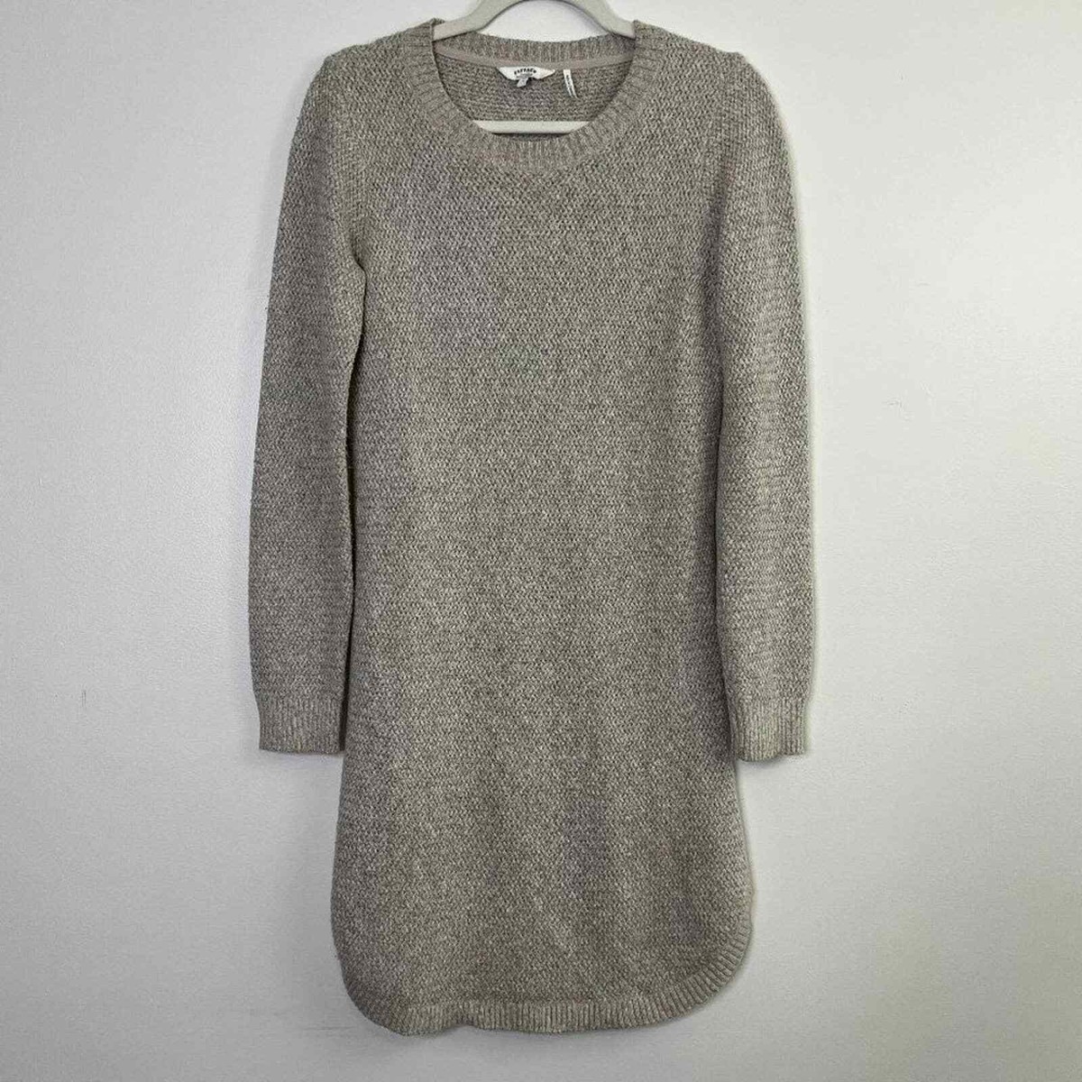 Fat Face Knit Curved Hem Long Sleeve Sweater Dress Cotton Blend Size 8 |  eBay