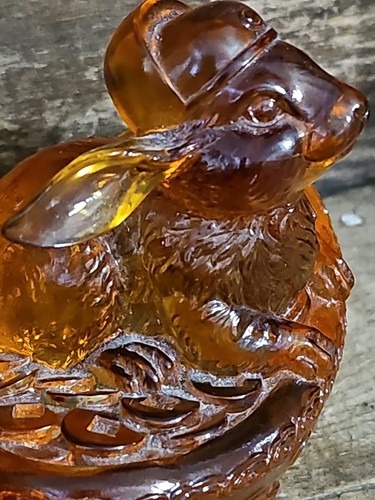 Tittot Signed Crystal Art Glass Butterscotch ~ Animal (Rabbit, Goat, Sheep ???) - Picture 15 of 17