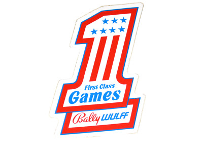 Bally Wulff New Pinball Decal Sticker