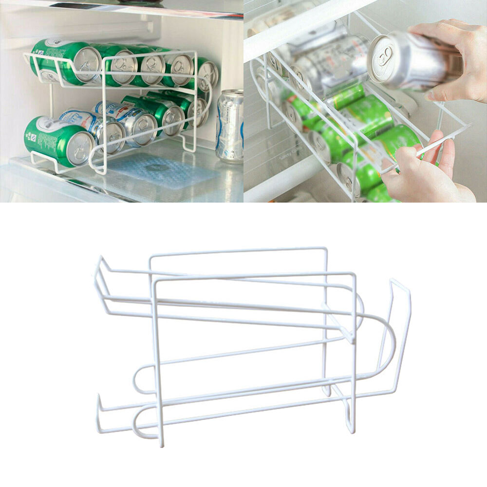 Kühlschrank Organizer Doppellagiges Rack Küche Getränke Aufbewahrungsbehälter