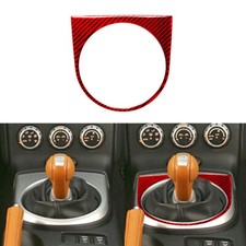 Cubierta de cuadro de panel de cambio de marchas de fibra de carbono rojo para Nissan 350Z 2003-2009