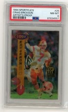 1994 SPORTFLICS ARTIST'S PROOF CRAIG ERICKSON 25 PSA 8 Tampa Bay Buccaneers