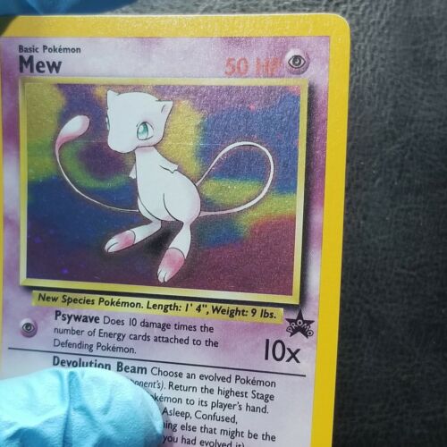 Mew 9 Black Star Promo Holo SWIRL 2000 Pokemon Nintendo Wizards - Picture 3 of 11