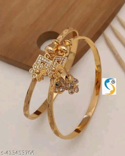 Indian Bollywood Gold Plated Fashion Jewelry Ethnic Bangles Bracelet Set - Picture 3 of 7