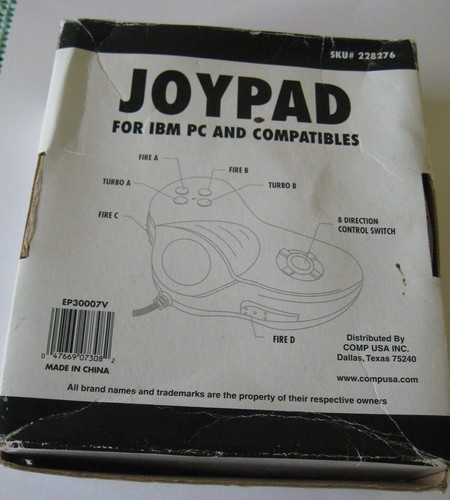 VINTAGE COMP USA SKU#228276 JOYPAD NEW IN BOX IBM PC AND COMPATIBLES - Picture 2 of 4
