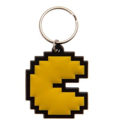 Pac-Man PVC Schlüsselanhänger Pixel offizielle Handelsware Geschenk Gaming NEU & VERSIEGELT UK LAGER