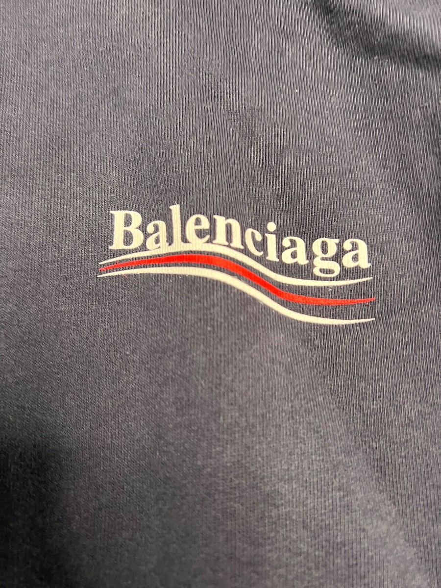 Balenciaga Political Logo Hooded Sweatshirt Hoodie