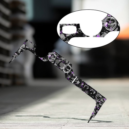 11x Purple Forged Carbon Fiber Console Dashboard Cover For Ford Mustang GT 15-22 - Picture 5 of 10