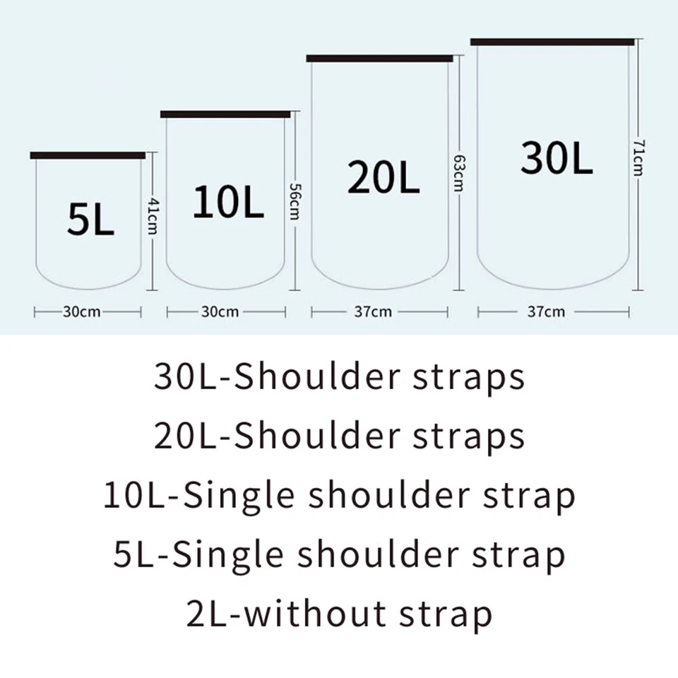 2L-30LWasserfester Packsack Seesack Wasserdichte Trockentasche Aqua Bag Camping - Bild 3 von 4