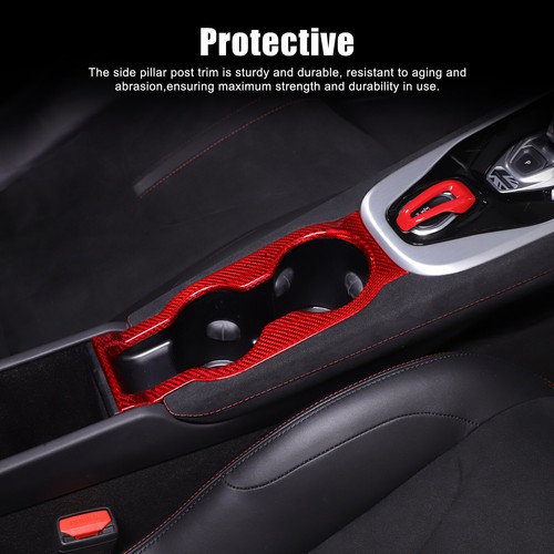 Center Control Cup Holder Frame Trim For Lotus EMIRA 21-23 Red Dry Carbon Cover - Picture 4 of 12