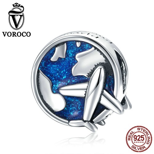 Ciondolo Ciondolo Moda Argento Sterling 925 Zirconia Perline Fai da Te Bracciale Ciondolo Voroco - Foto 99 di 205