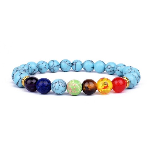 8mm Handmade 7 Chakra Natural Gemstone Stretch Bracelets Prayer Jewelry Gifts - Picture 32 of 59