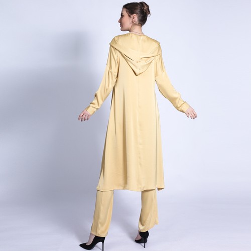 2 PIEZAS Mujeres Mangas Largas Blusa Pantalones Set Abaya Musulmán Caftán Ramadán Vestido - Imagen 26 de 111