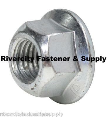 (3) M20-2.5 Metric Hex Flange All Metal Lock Nuts 10.9 DIN 6927 Zinc M20x2.5