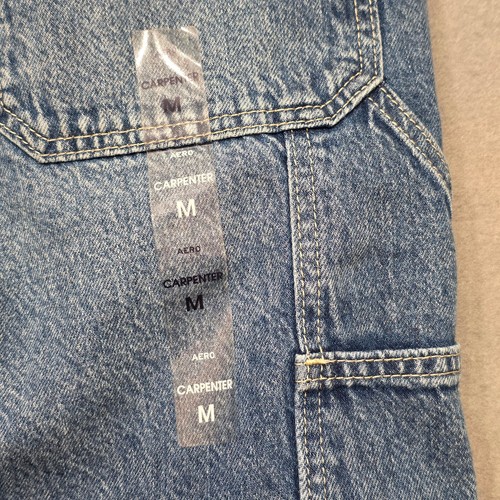 Aeropostale Womens/Mens Carpenter Denim Blue Jeans Size Medium New with Tags - Picture 9 of 11