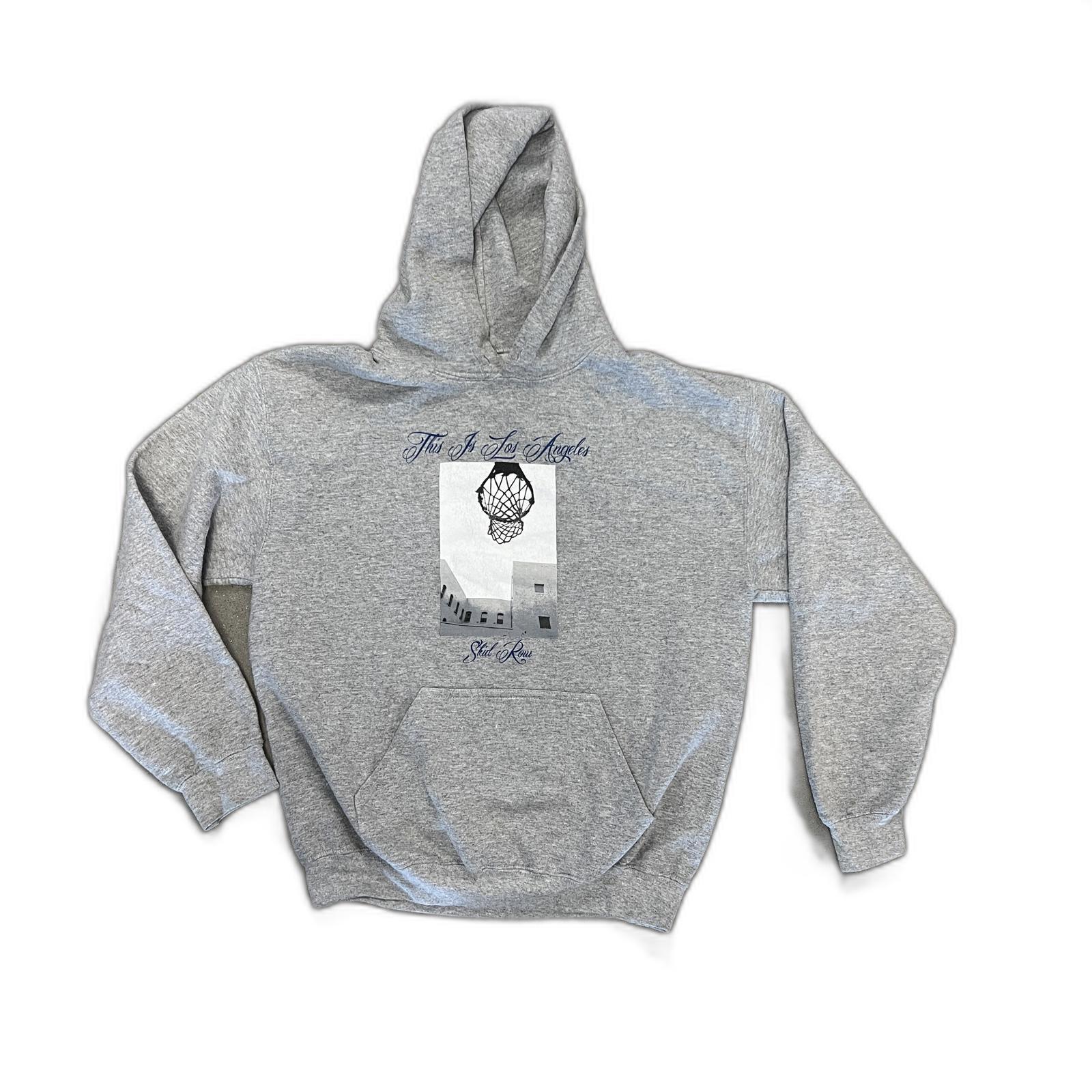 FILA Felpa con cappuccio Estevan Oriol This Is Los Angeles Skid Row grigia uomo L streetwear