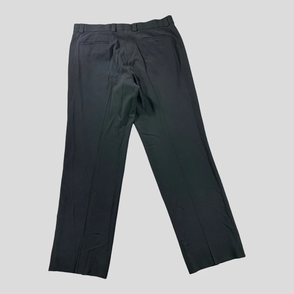 Pantalones Jhane Barnes para hombre 36x33 negro ponte frente plano Foto 3 de 4