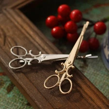 Women Hair Slide clip Scissor Hairpin pins Girl Metal Barrette Stick Accessories