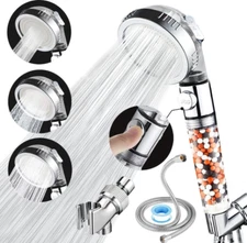 Setting High Pressure Shower Envy Shower Head with Beads Water Saving Durable