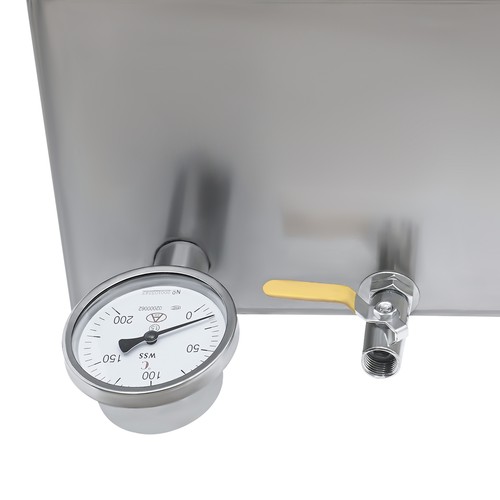 Padella evaporatore sciroppo d'acero inox sciroppo d'acero padella bollente con valvola e termometro - Foto 13 di 15
