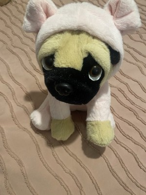 Süßer Mops Hund Welpe in rosa Hoody Plüschtier Stofftier Teddy 98
