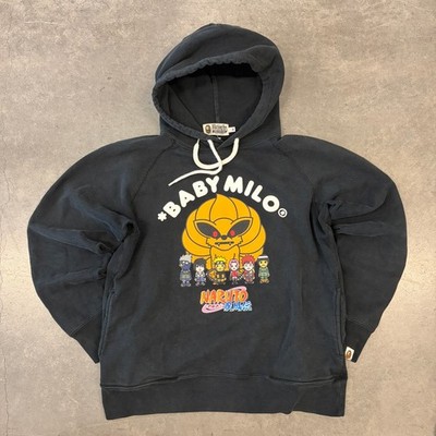 A Bathing Ape Naruto Bape Anime Baby Milo Collab Pullover Hoodie Black FW18 M
