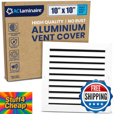 10"x10" Decorative Aluminum HVAC Air Return Vent Cover Grille - Ceiling/Wall