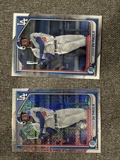 JOSUE DE PAULA Mega RC Prospect 24’ Bowman Chrome #BCP-12 And Base X2 Card Lot